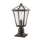 Z-Lite Talbot 1 Light Outdoor Pier Mounted Fixture, Oil Rubbed Bronze And Seedy 579PHMR-533PM-ORB - alternate 4